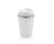 Eco-friendly double-wall thermal mug with anti-drip lid, 350 ml colour white