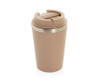 Eco-friendly double-wall thermal mug with anti-drip lid, 350 ml colour ivory