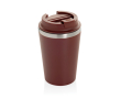 Eco-friendly double-wall thermal mug with anti-drip lid, 350 ml colour red