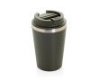 Eco-friendly double-wall thermal mug with anti-drip lid, 350 ml colour green