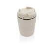 Plastic thermal coffee mug with drip-proof lid 220ml colour beige