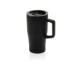 Premium ceramic mug, ergonomic handle, anti-drip lid, 490ml colour black