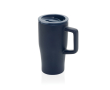 Premium ceramic mug, ergonomic handle, anti-drip lid, 490ml colour navy-blue