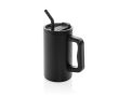 Elegant thermal mug in recycled stainless steel, 800 ml colour black
