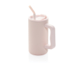 Elegant thermal mug in recycled stainless steel, 800 ml colour pink