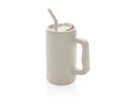 Elegant thermal mug in recycled stainless steel, 800 ml colour beige
