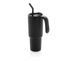 Recycled stainless steel thermal tumbler, anti-drip, 900 ml colour black
