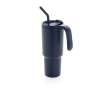 Recycled stainless steel thermal tumbler, anti-drip, 900 ml colour navy-blue