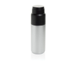 Vacuum insulated anti-drip flask with integrated cup 500 ml colour silver