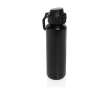 Recycled stainless steel sports bottle, lockable leak-proof lid, 600ml colour black