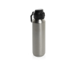Recycled stainless steel sports bottle, lockable leak-proof lid, 600ml colour silver