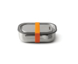 Stainless steel lunchbox with cutlery and strap, 1 L colour orange