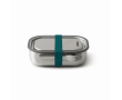 Stainless steel lunchbox with cutlery and strap, 1 L colour turquoise