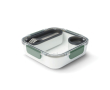 Lunchbox with interior containers and fork, 1 L colour olive green