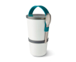 Cup-style lunchbox with 2 leak-proof compartments, 900 ml colour turquoise