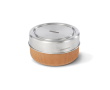 Glass bowl with silicone anti-drip lid, 750 ml colour brown
