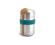 Leakproof stainless steel thermal flask, 400 ml colour turquoise