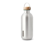 Stainless steel water bottle with anti-drip lid, 600 ml, Black+Blum colour olive green