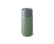 Thermal glass travel cup with silicone sleeve Black & Blum 340 ml colour olive green