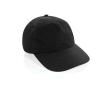 Lightweight, breathable 5-panel cap in recycled nylon colour black