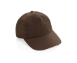 Lightweight, breathable 5-panel cap in recycled nylon colour brown
