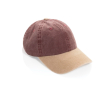 Two-tone 6-panel cotton cap with adjustable fastening 270 g/m² colour dark brown