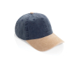 Two-tone 6-panel cotton cap with adjustable fastening 270 g/m² colour navy-blue