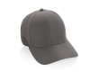 RPET sports cap with 6 panels and buckle closure colour grey