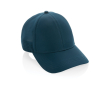 RPET sports cap with 6 panels and buckle closure colour navy-blue