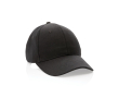6-panel recycled cotton cap with AWARE™ tracer, 280 g/m² colour black