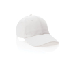6-panel recycled cotton cap with AWARE™ tracer, 280 g/m² colour white