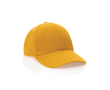 6-panel recycled cotton cap with AWARE™ tracer, 280 g/m² colour yellow