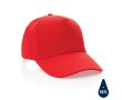 Branded recycled cotton cap, 280 g/m2 (XI) colour red
