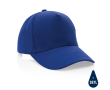 Branded recycled cotton cap, 280 g/m2 (XI) colour blue