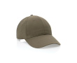 6-panel recycled cotton cap with velcro closure, 190 g/m² colour green
