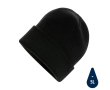 Sustainable promotional beanies from recycled material colour black