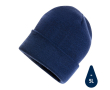 Sustainable promotional beanies from recycled material colour navy-blue