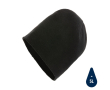 Eco winter hats with logo patch and classic design colour black