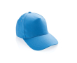 Branded recycled cotton cap, 280 g/m2 (XI) colour cyan blue