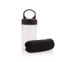 Cooling microfibre towel with sun protection colour black