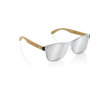 Eco sunglasses with bamboo arms and mirrored lenses, UV400 colour brown