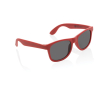 Promotional sunglasses in recycled plastic, UV400 colour red