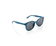 Retro straw-fibre sunglasses with UV400 protection colour blue