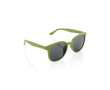 Retro straw-fibre sunglasses with UV400 protection colour green