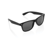 Recycled plastic sunglasses with smoke acrylic lenses colour black