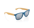 Recycled plastic and bamboo sunglasses, UV400 colour blue