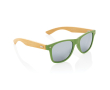 Recycled plastic and bamboo sunglasses, UV400 colour green