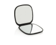 Recycled plastic mirror, dual view, standard and magnification colour black