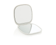 Recycled plastic mirror, dual view, standard and magnification colour white