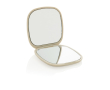 Recycled plastic mirror, dual view, standard and magnification colour beige